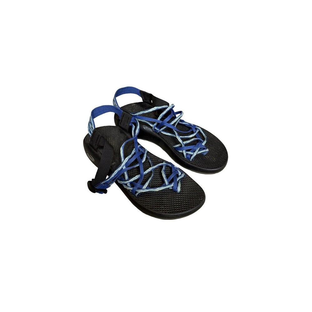 Chaco Womens 9.5 Z Cloud X2 Sport Sandals Shoes Two Tone Blue Buckle Cushioned